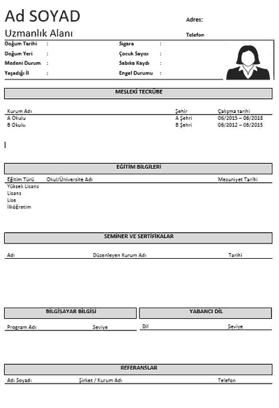 Transkript Cv Örneği