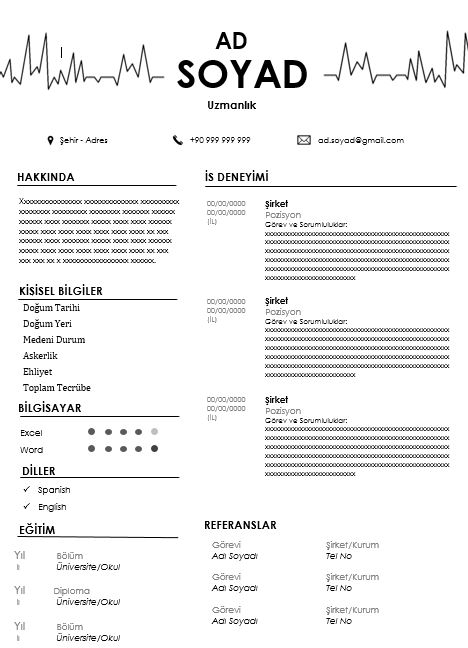 Her Sektöre Uygun 10+ Ücretsiz CV Örneği (Word Olarak İndir) Hemşire Özgeçmiş