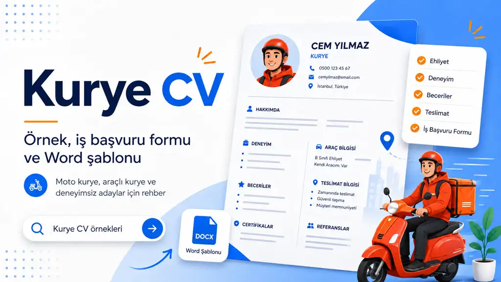 Kurye CV Örneği ve İş Başvuru Formu – Word Şablonu