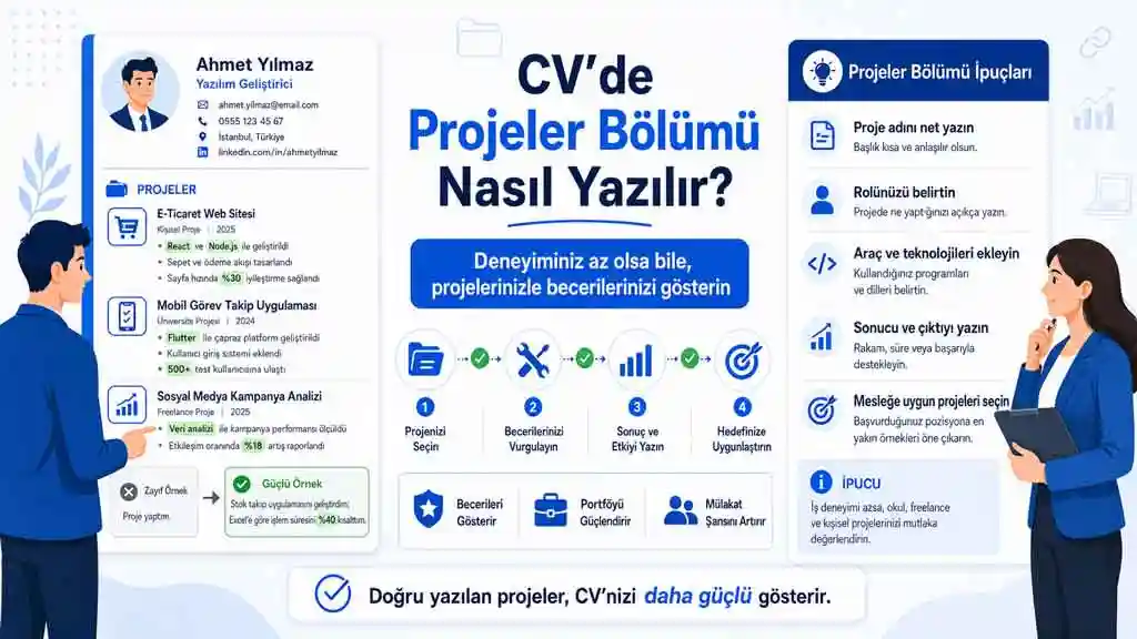 CV’de Projeler Bölümü Nasıl Yazılır? Örneklerle Rehber CV’de Projeler Bölümü Nasıl Yazılır? Örneklerle Rehber